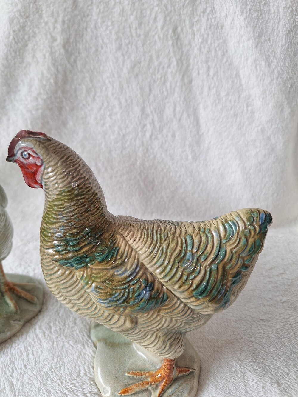 Vintage Madeline Originals California Ceramic Rooster Hen Figurine Pair USA - Picture 7 of 16